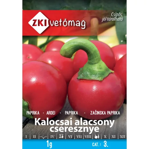 ZKI Fűszerpaprika (Kalocsai alacsony cseresznye) vetőmag 1g