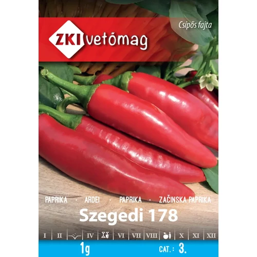 ZKI Fűszerpaprika (Szegedi 178) vetőmag 1g
