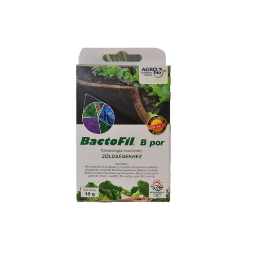 AgroBio BactoFil B mikrobiológiai talajkondicionáló zöldségfélékhez (200m2) 10g