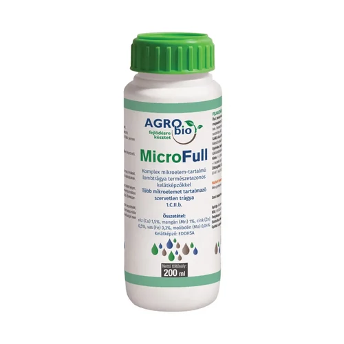 AgroBio MicroFull komplex mikroelem tartalmú lombtrágya 200ml