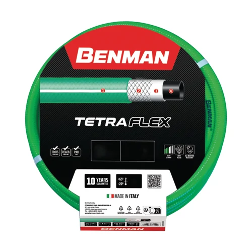 Benman TetraFlex 4 rétegű locsolótömlő 3/4" 25m