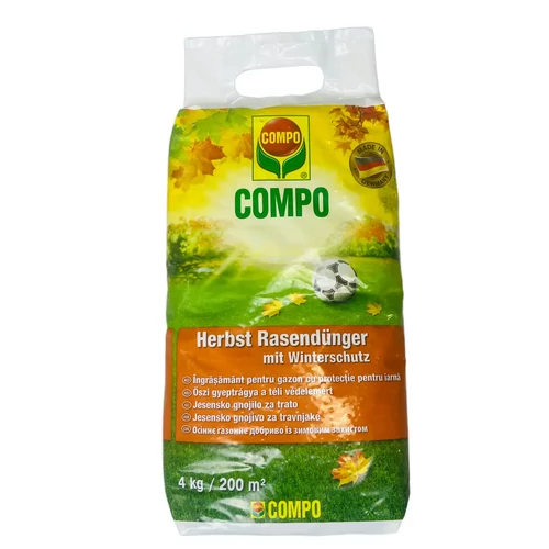 Compo hosszú hatású őszi gyeptrágya (200m2) 4kg