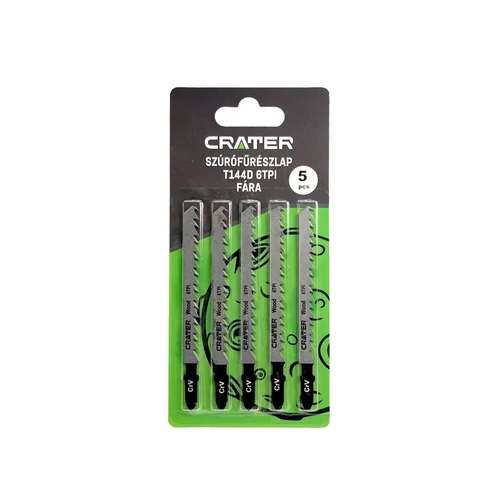 CRATER dekopírfűrész lap TPI:6 (fa) 75mm (5db)