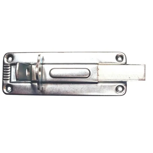 Épülettolózár + ütköző egyenes lakatolható horganyzott 100x45mm