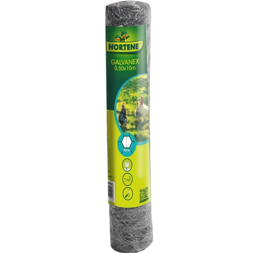 Nortene GALVANEX 41 - Univerzális csirkeháló 0,5 x 10 m galvanizált (41 x 0,8 mm)