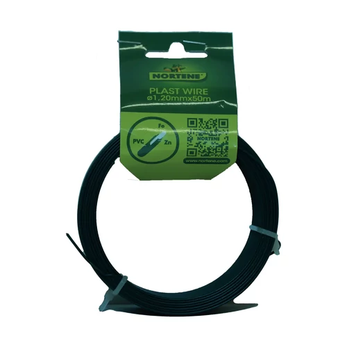 Nortene PLAST WIRE - Műanyag bevonatos galvanizált dróthuzal 0,7/1,2 mm x 50 m zöld