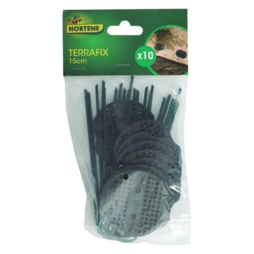 Nortene TERRAFIX - Leszúrható tüske szett, fekete 15cm x 3mm (10 db/csomag)