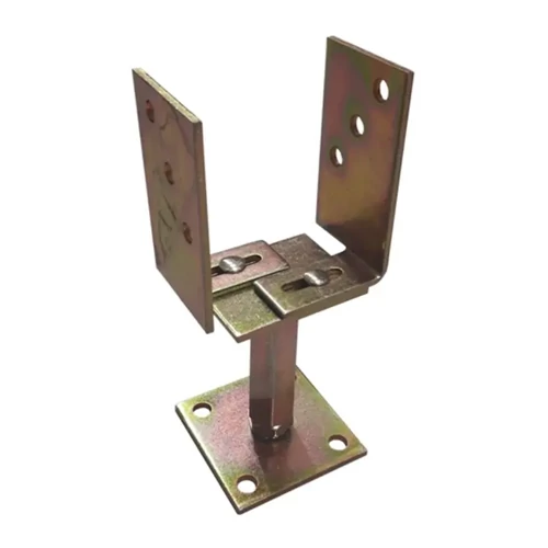 Oszloptalp lecsavarozható sárga horganyzott állítható 71-161 mm + szintezhető 40 mm