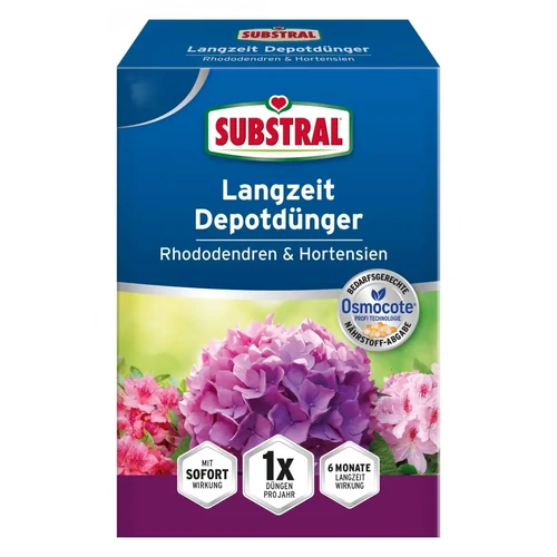 Substral Osmocote Hosszú hatástartamú műtrágya rhododendron, hortenzia és erikafélék számára 750 g