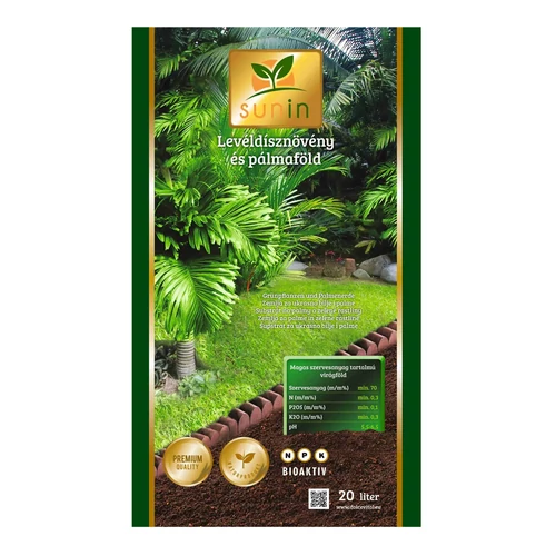 Sunin Prémium Levéldísznövény és pálmaföld 20L