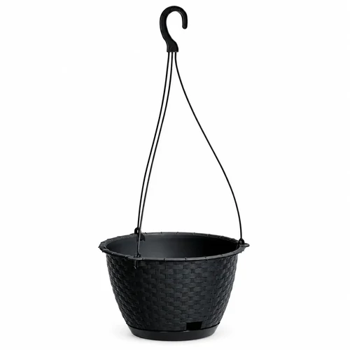 Prosperplast rattan akasztós kaspó 24cm antracitszürke