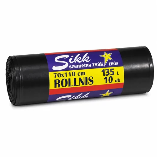 Sikk Erős Szemetes Zsák Fekete 70X110cm 135L (10db)