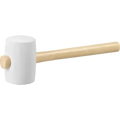 Strend Pro fehér gumikalapács fa nyéllel 900g