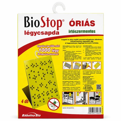 Biostop Óriás Légyfogó Lap (4db)