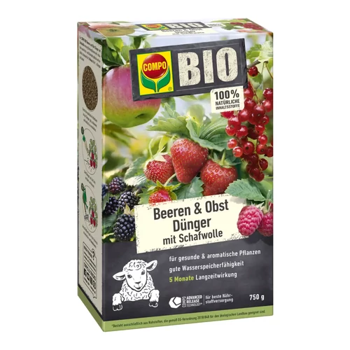 Compo Bio hosszú hatású trágya eper és gyümölcsök számára 750g