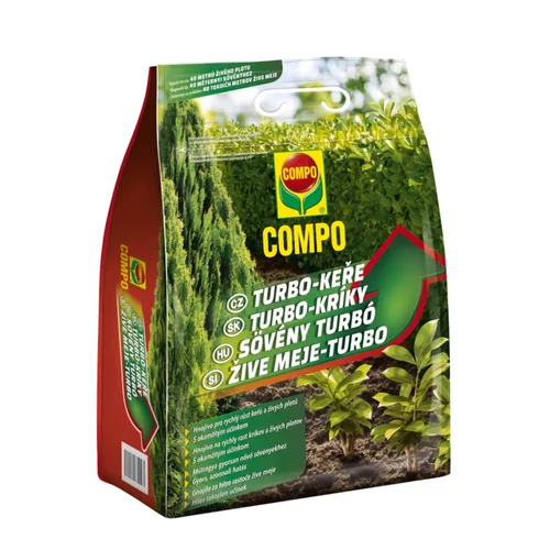 COMPO Sövény Turbó – gyors hatású sövény és örökzöld műtrágya 4kg