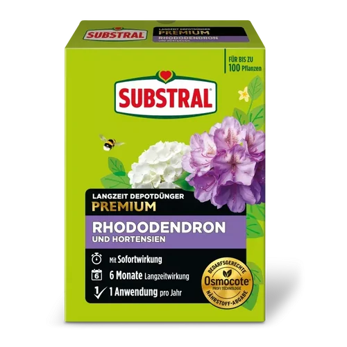 Substral Osmocote Hosszú hatástartamú műtrágya rhododendron, hortenzia és erikafélék számára 750 g