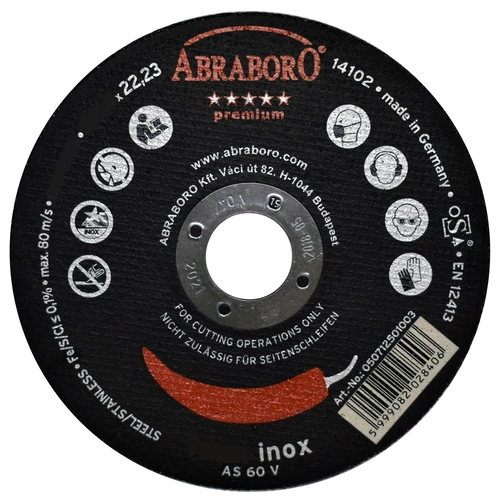 Abraboro Chili Inox Premium Black Fémvágó Korong 115X1mm
