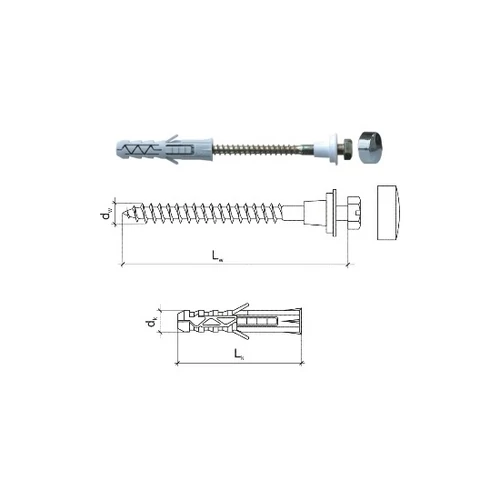 Wc Rögzítő Garnitúra M6X80 (10X50-Es Tipli) Fehér Wkret-Met