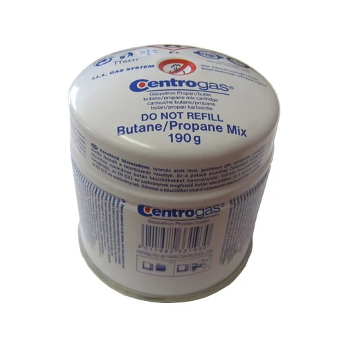 Gázpatron Centrogas 190 Gr. Szelepes