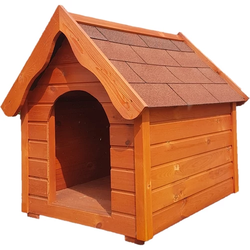 Fa kutyaház zsindelyes tetővel "Beni" 50 x 60 x 73 cm