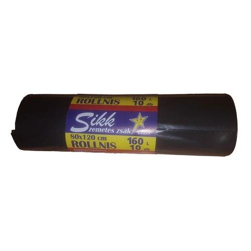 Sikk Erős Szemetes Zsák Fekete 80X120cm 160L (10db)