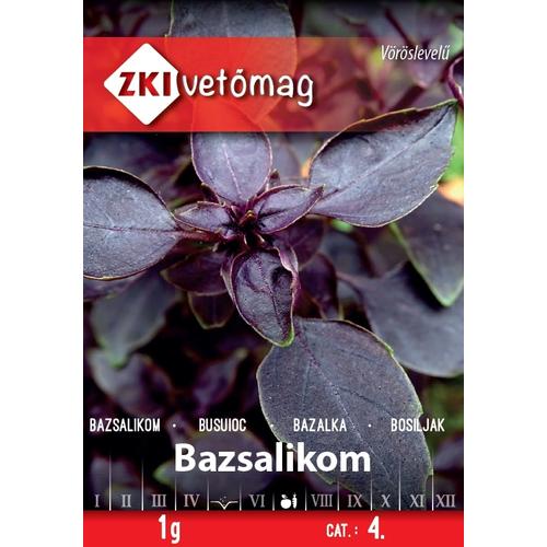 ZKI Vöröslevelű Bazsalikom vetőmag 1g