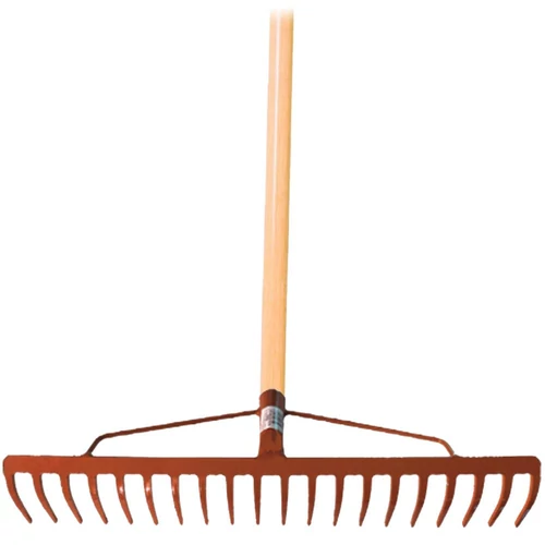 Erősített Lemez Gereblye 20 Fogú 50cm Fa Nyéllel