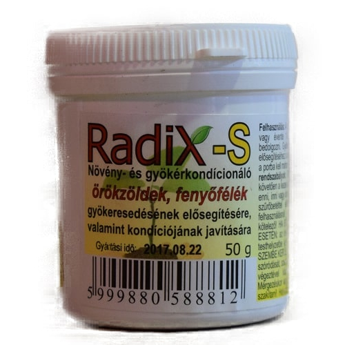 Radix-S gyökereztető örökzöldekhez, fenyőfélékhez 50g