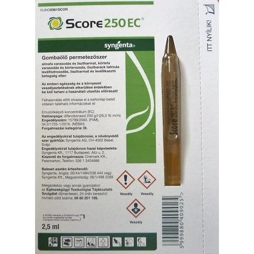 Score 250 Ec Gombaölő Permetezőszer 2,5ml