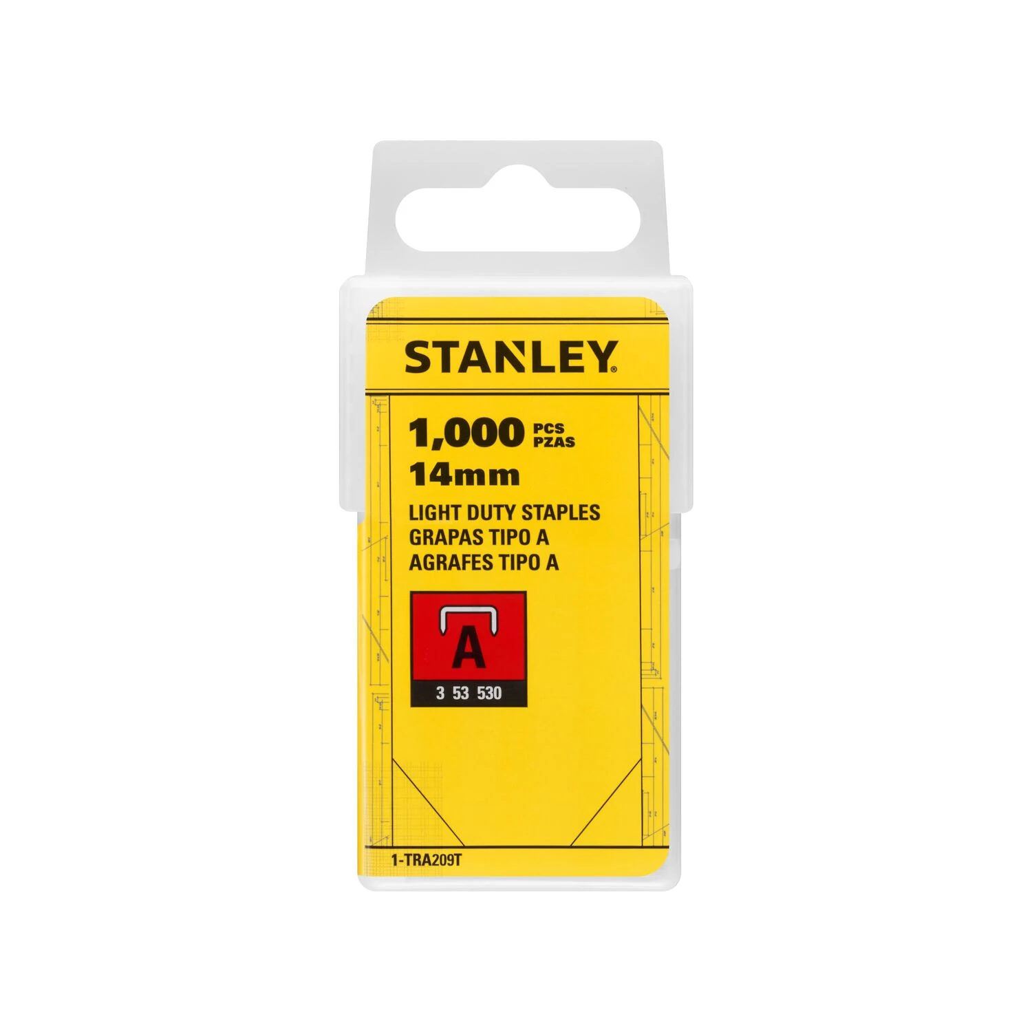 STANLEY „A“ típusú tűzőkapocs 14mm (1000db)