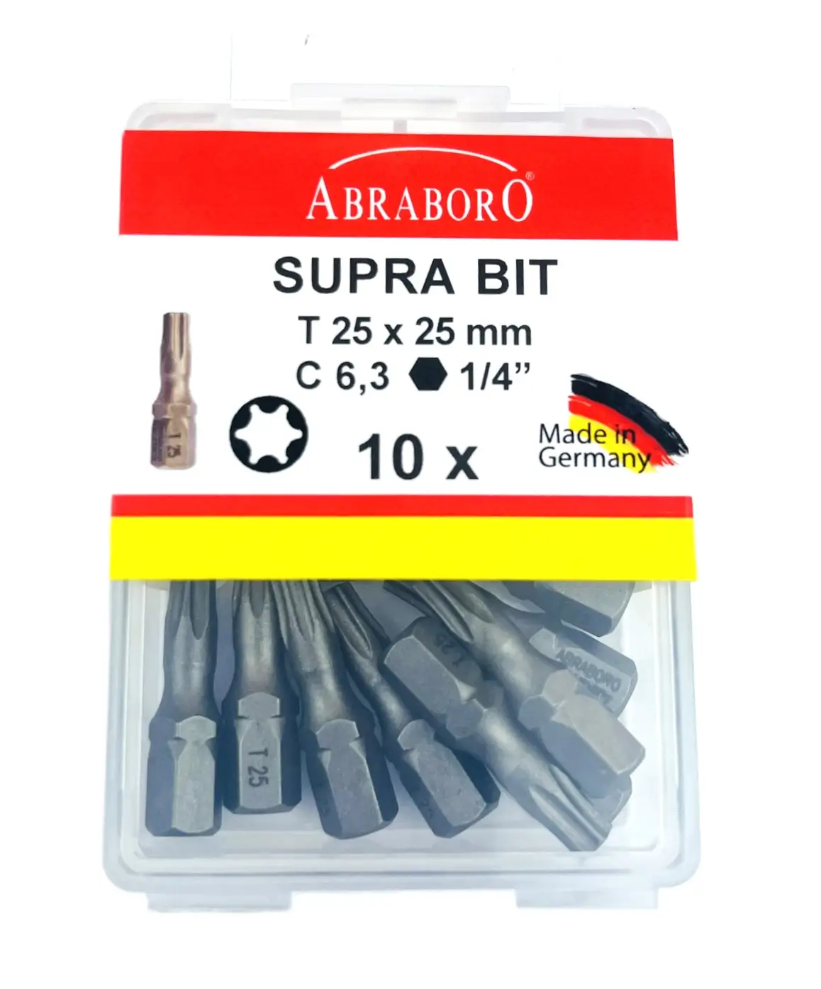 Abraboro SUPRA behajtótüske 25mm T25 (10db)