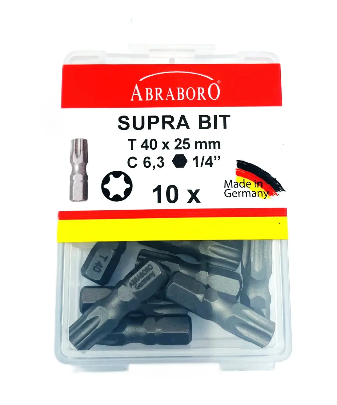 Abraboro SUPRA behajtótüske 25mm T40 (10db)