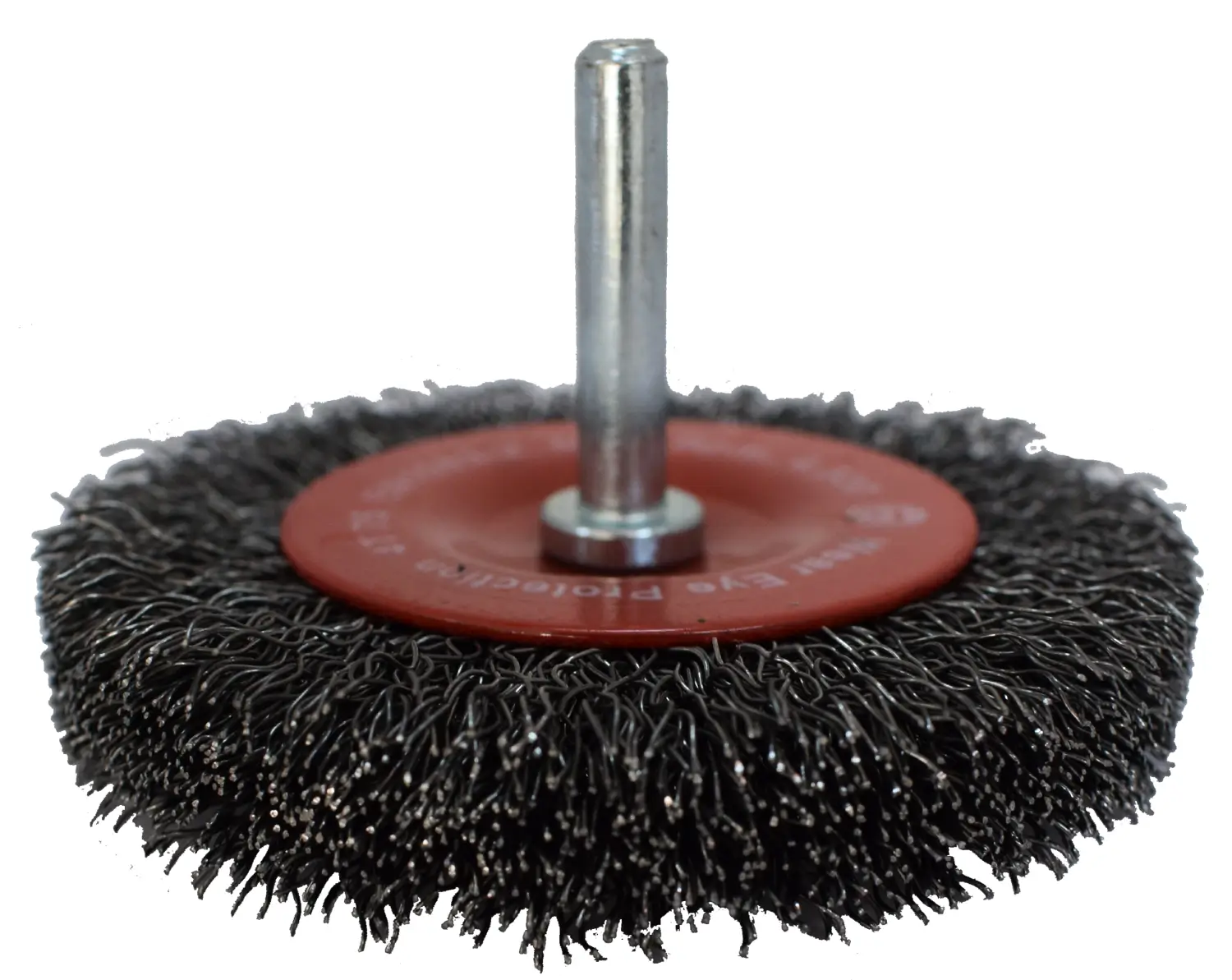 Abraboro száras körkefe hullámos acél dróttal 102mm
