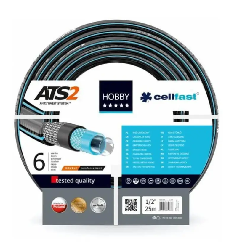 Cellfast Hobby 6 rétegű csavarodásmentes locsolótömlő 1/2