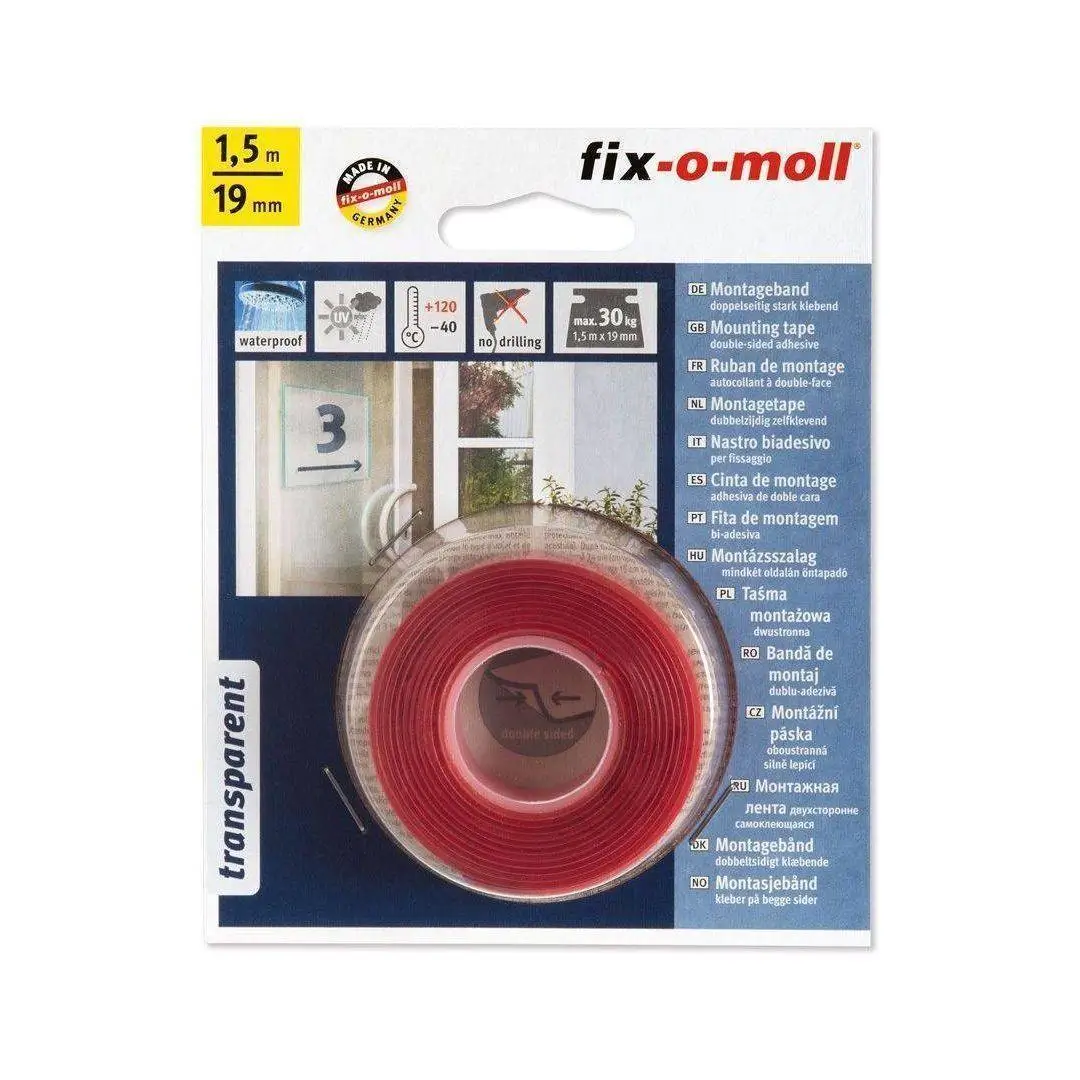 Fix-o-moll Power ultra erős technikai kétoldalas ragasztószalag 19mm (1,5m)