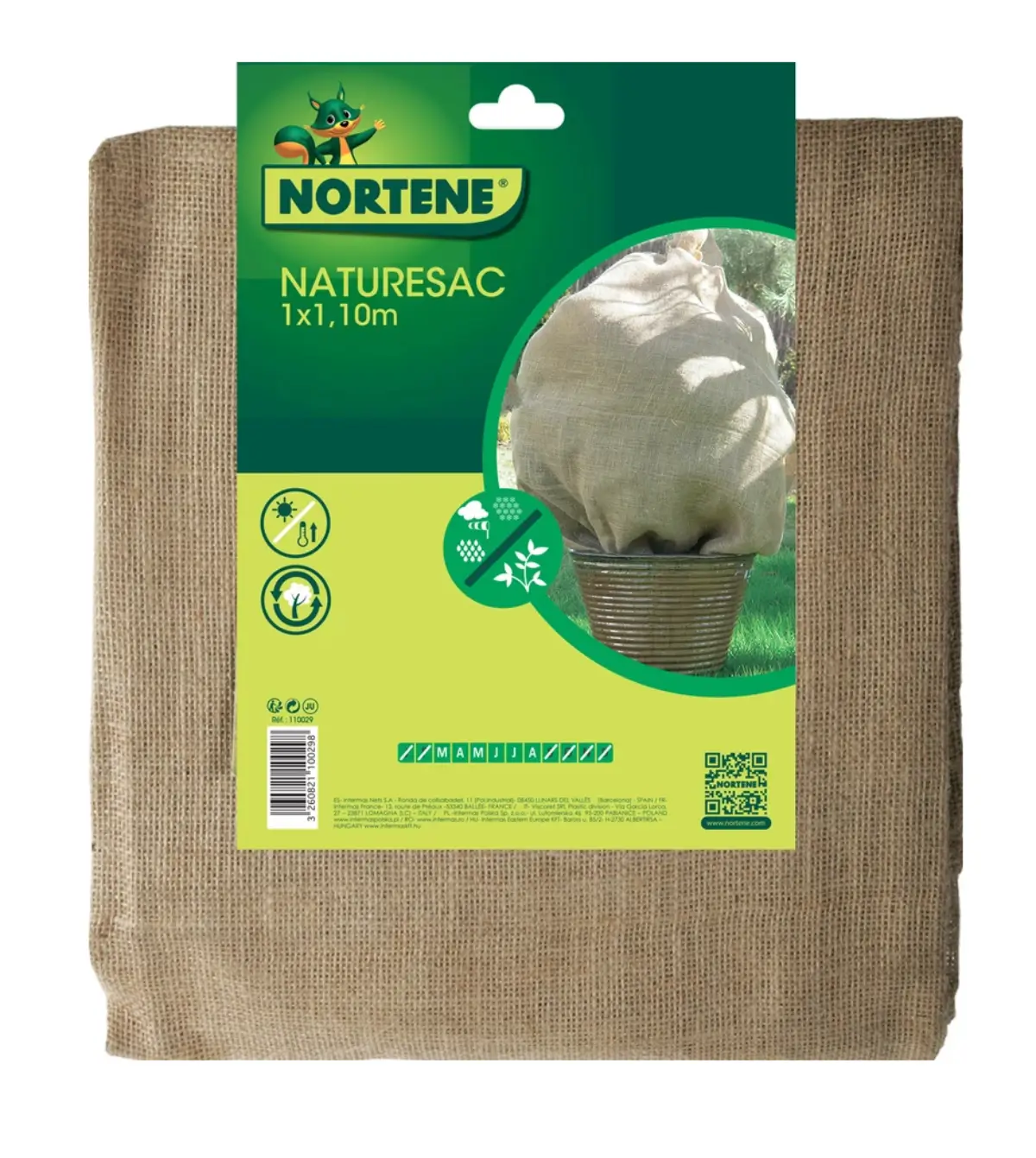 Nortene Naturesac juta átteleltető zsák 1x1,1m