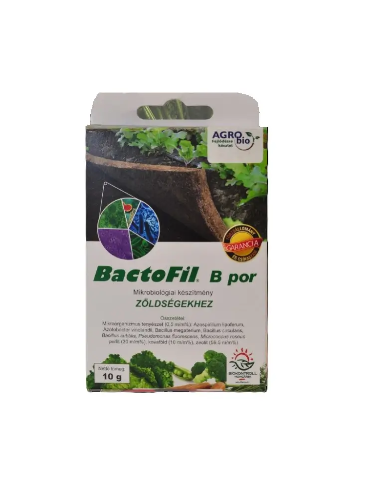 AgroBio BactoFil B mikrobiológiai talajkondicionáló zöldségfélékhez (200m2) 10g