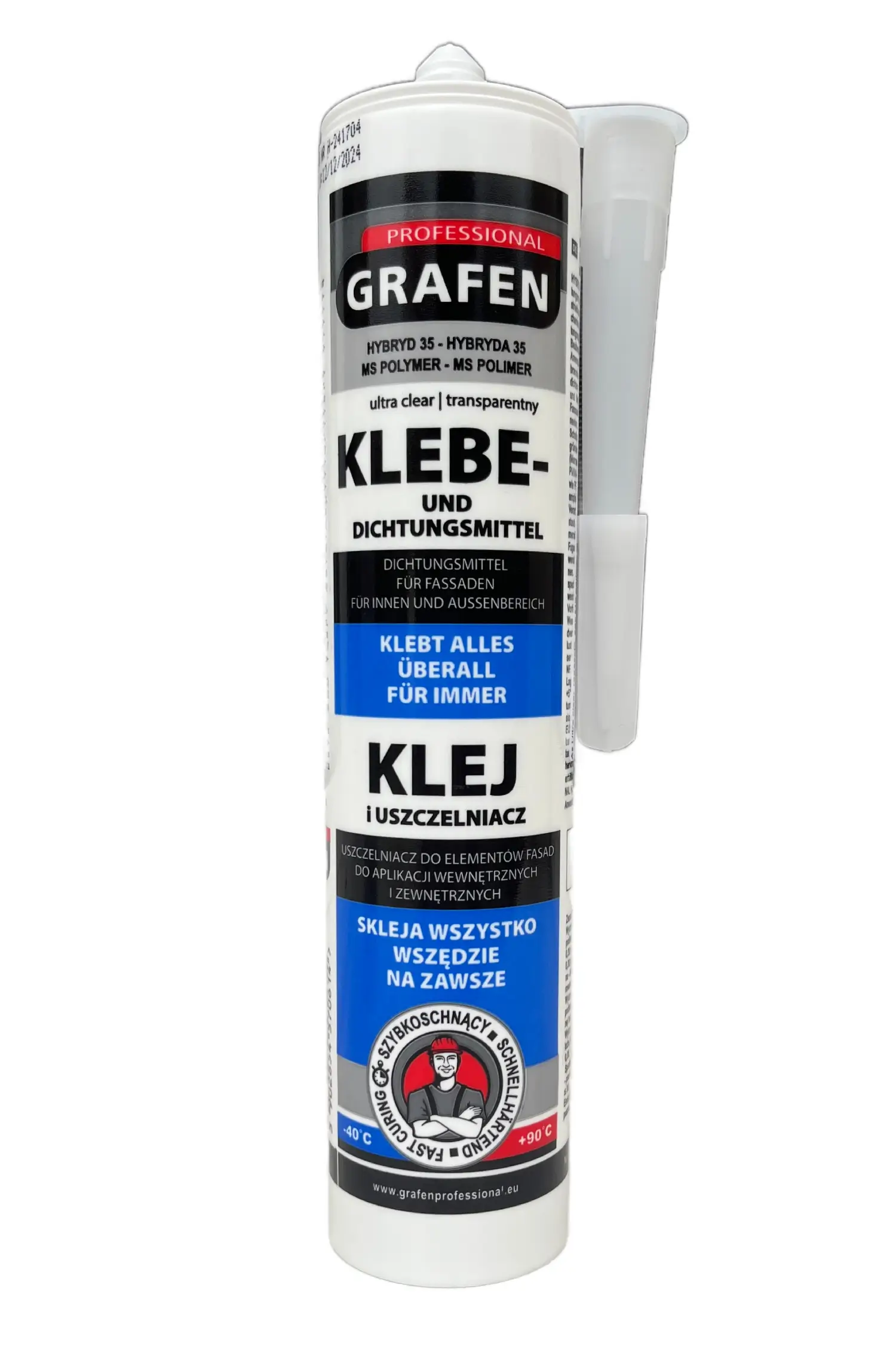GRAFEN Hybrid 35 Ultra Clear MS polimer ipari ragasztó transzparens 290ml