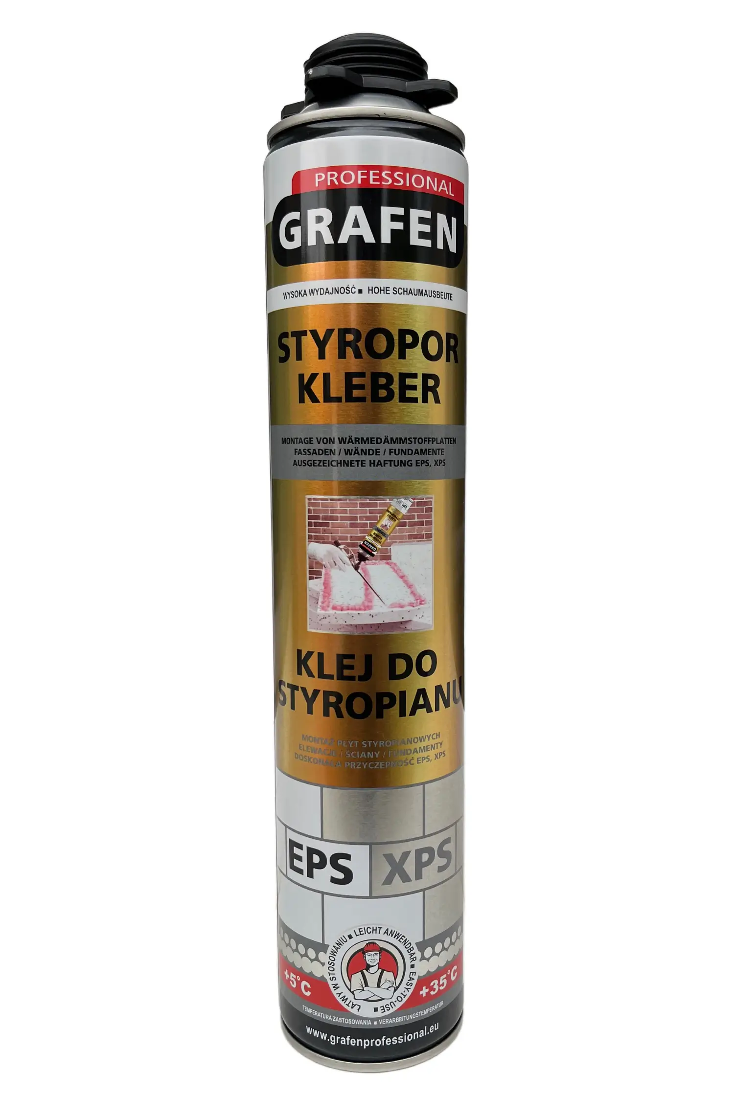 GRAFEN pisztolyos ragasztó purhab XPS/EPS szigetelőanyagokhoz 750ml - 840g