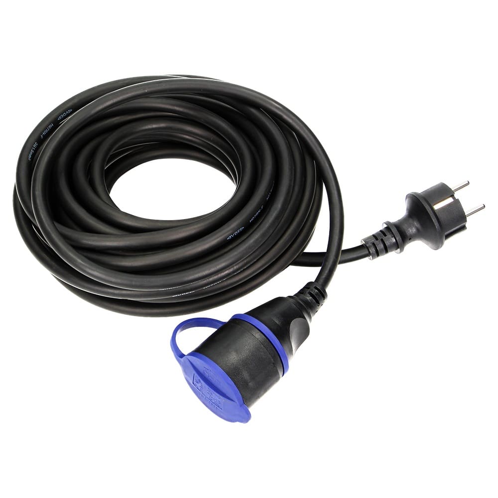 ORNO hálózati hosszabbító fekete GT IP44 (3X1,5mm) 30m