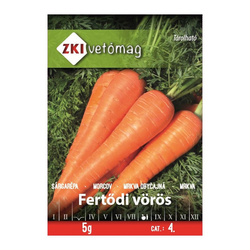 ZKI Sárgarépa (Fertődi vörös) vetőmag 5g