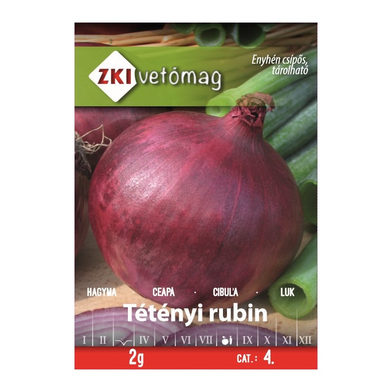 ZKI Lilahagyma (Tétényi Rubin) vetőmag 2g